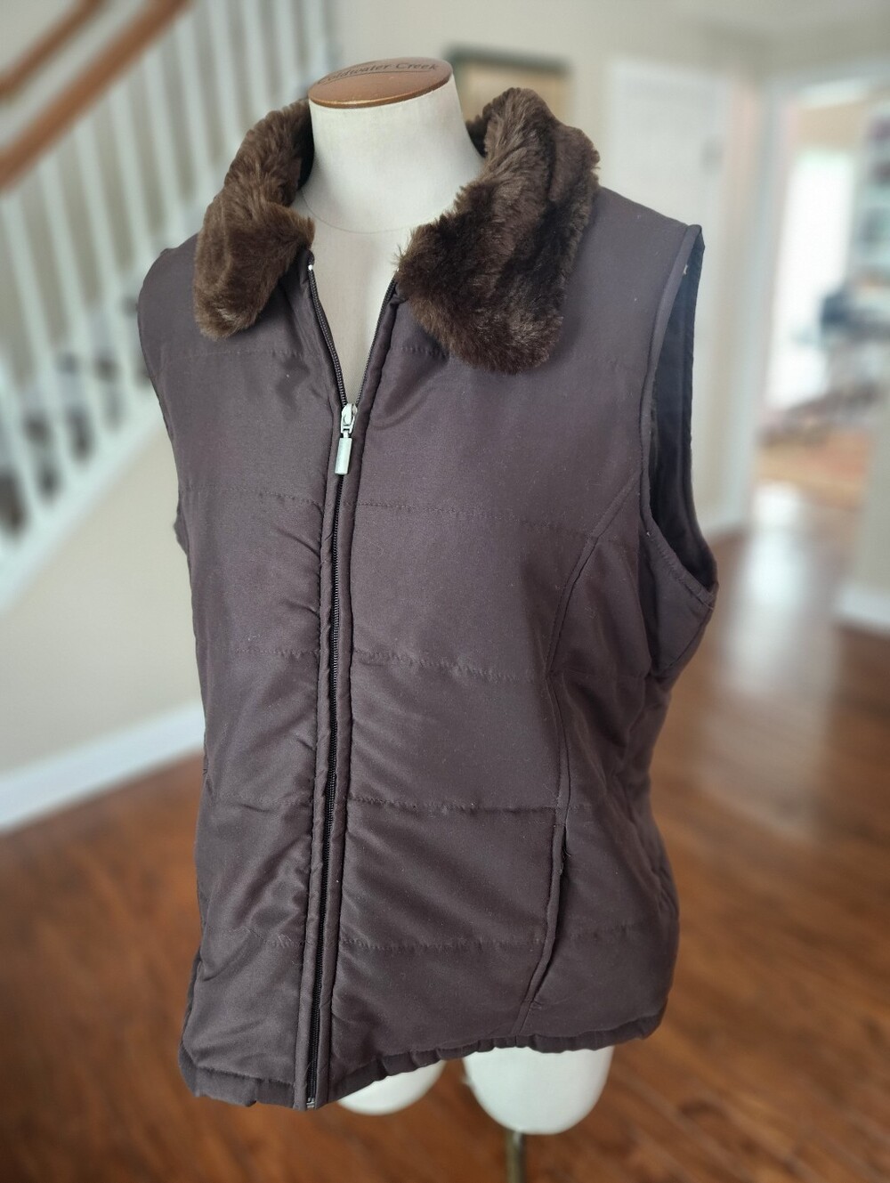 Jane Ashley Faux Fur Puffer Vest XL